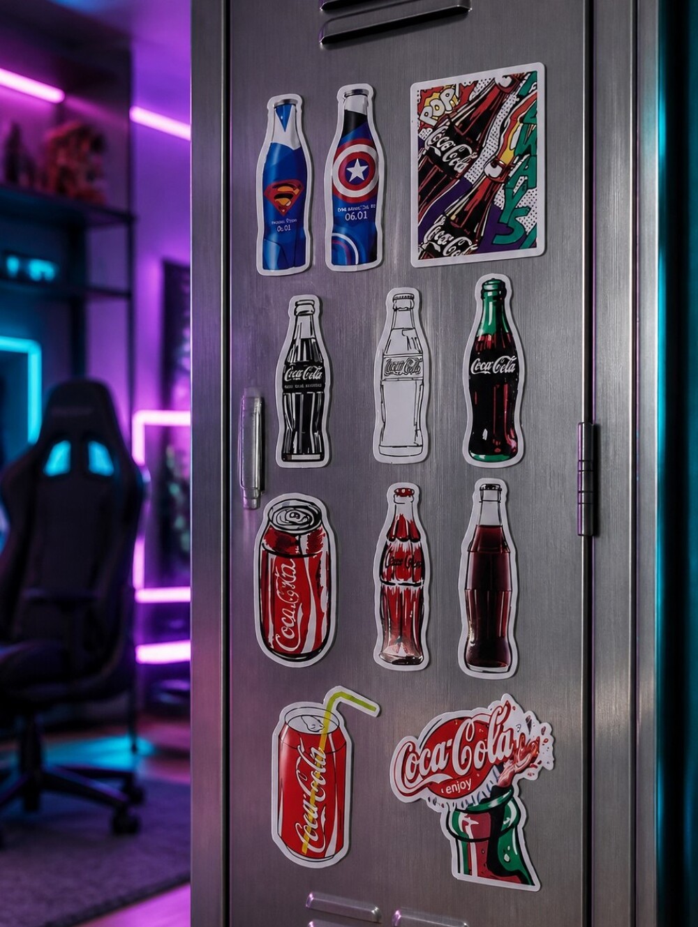 Coca-Cola Coke Stickers 11pc Superhero Comic Pop Art Bottle Vinyl Decal Set New
